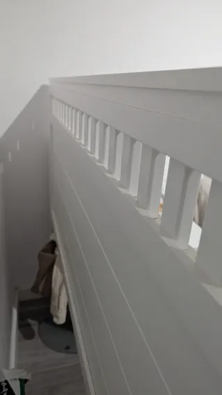 Cabecero de madera blanco lacado