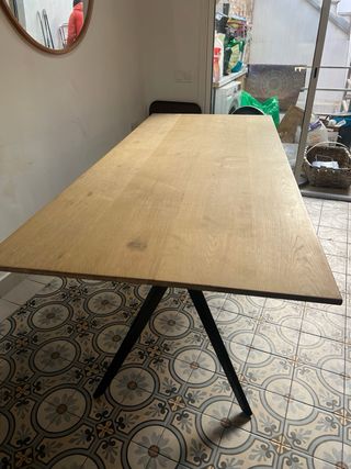 Mesa Comedor Roble y Metal