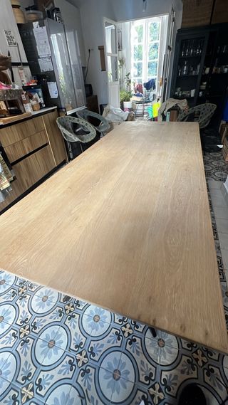 Mesa Comedor Roble y Metal