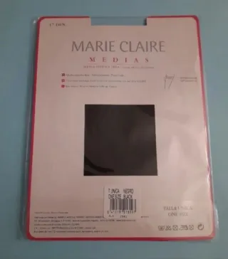 6 Pares Medias Negras 17 Den Marie Claire T.U