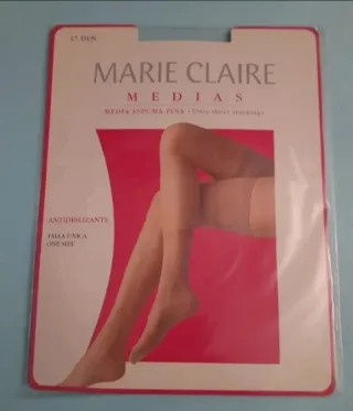 6 Pares Medias Negras 17 Den Marie Claire T.U