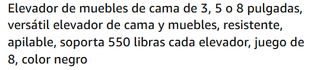 Elevadores de Muebles Negros (Pack 4)