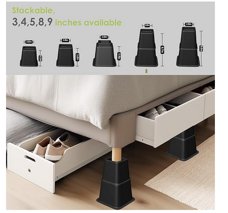 Elevadores de Muebles Negros (Pack 4)