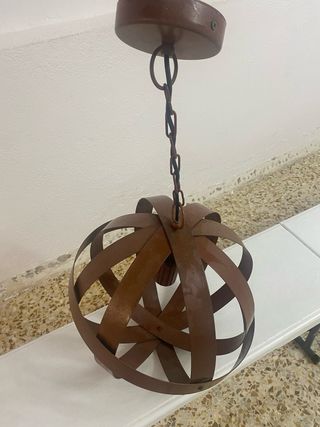 Lámpara Techo Industrial Metal Marrón