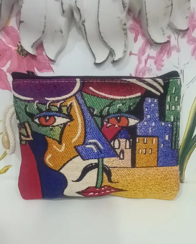 Monedero estampado abstracto