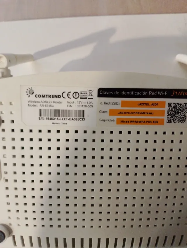 Router JazzTel Wireless