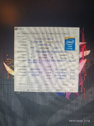 Placa X99 + CPU Xeon 2680v4 + 16GB RAM + Disipador