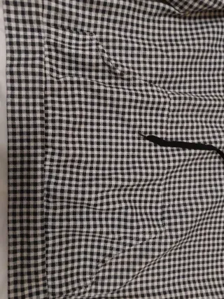 Sudadera cuadros blanco y negro