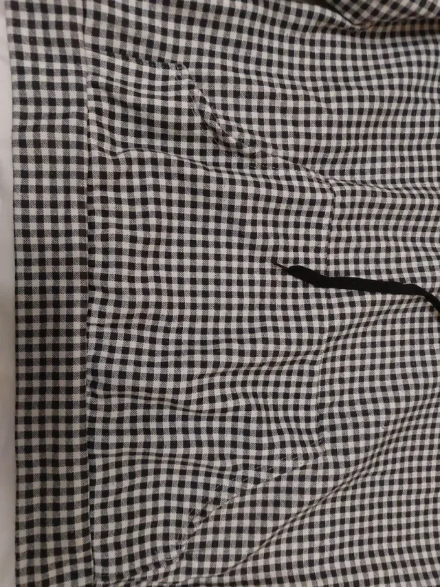 Sudadera cuadros blanco y negro