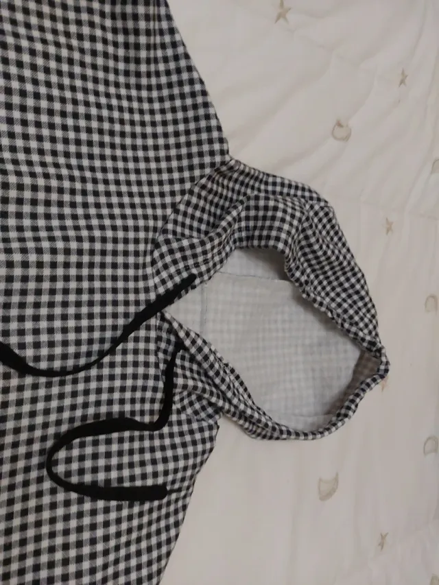 Sudadera cuadros blanco y negro