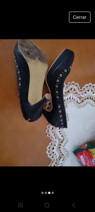 Zapatos planos negros con ojales