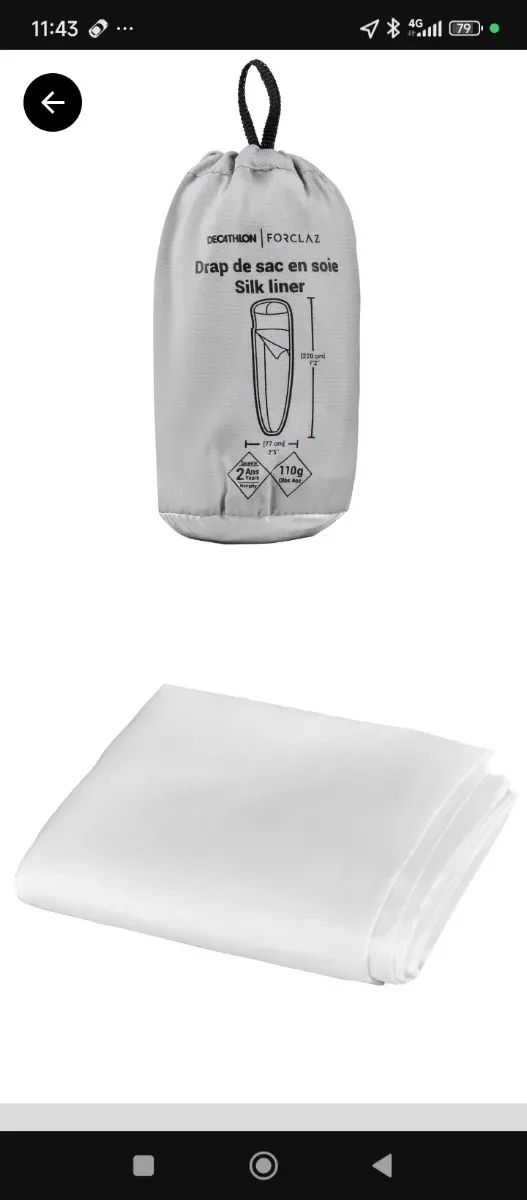 Sábana saco trekking seda MT500