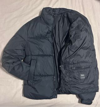Chaquetón Zara Negro Acolchado