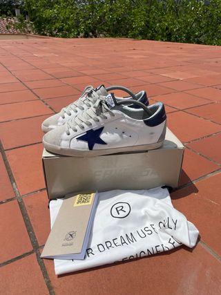 Golden Goose Superstar Azul Blanco