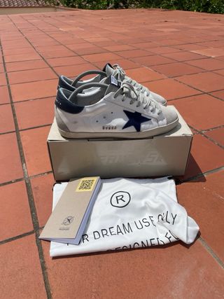 Golden Goose Superstar Azul Blanco