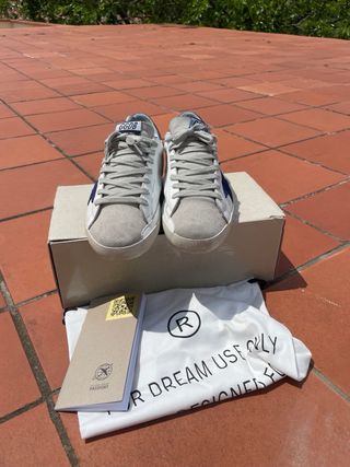 Golden Goose Superstar Azul Blanco