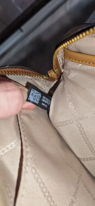 Bolso bandolera Michael Kors marrón y dorado