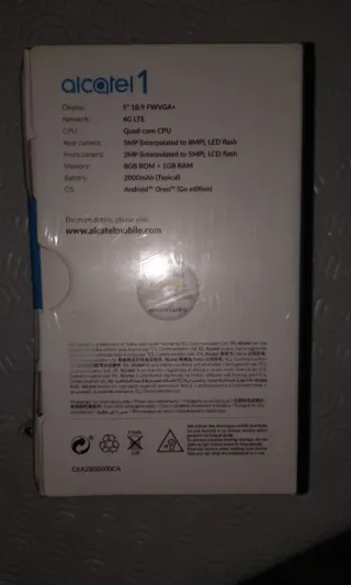 Alcatel 1 Smartphone - Mai aperto