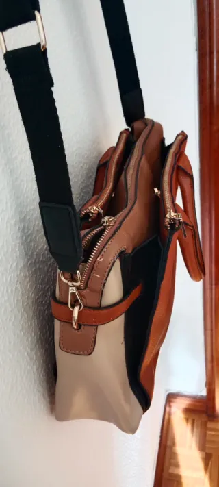 Maletín Parfois Beige y Marrón