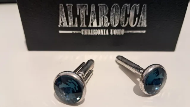 Gemelos Altarocca Hombre Azul y Plateado