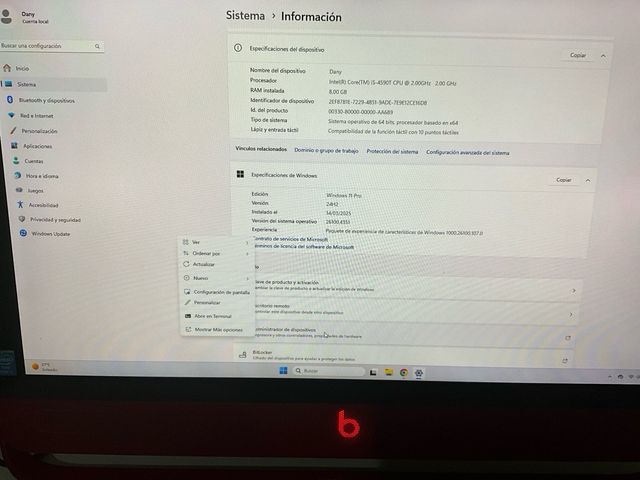HP Envy 23 All-in-One PC Rojo/Negro