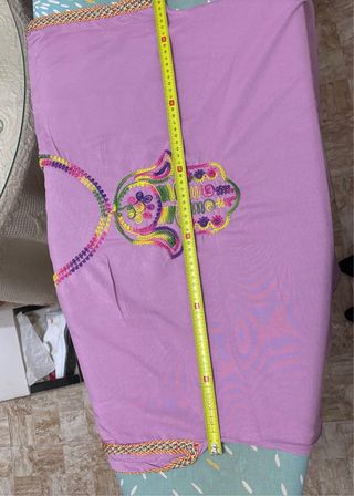 Caftán Morado Bordado Talla Única