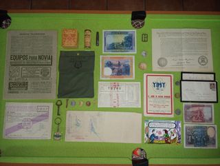 Lote antiguo. Guerra Civil Billetes Lotería Tabaco