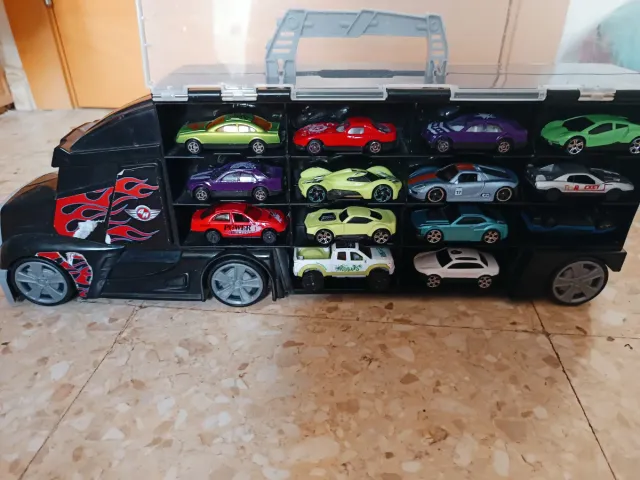 Garaje y camión con 28 coches Molto