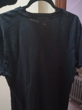 Camiseta Adidas Logo Triángulo Gris Negra