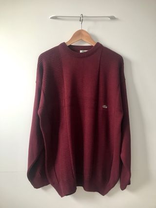 Jersey Lacoste Hombre Burdeos XL Vintage