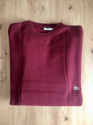 Jersey Lacoste Hombre Burdeos XL Vintage