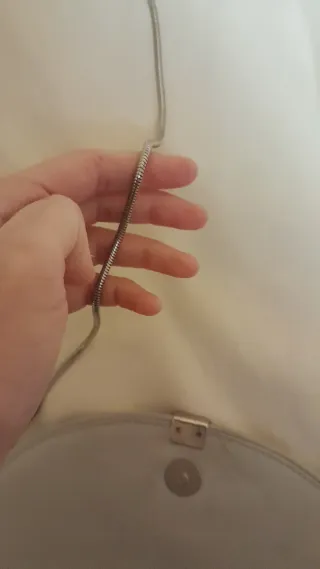 Bolso de mano plateado