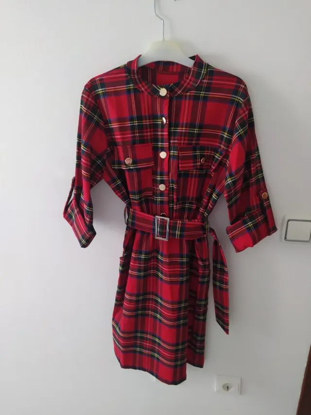 Vestido a cuadros rojo