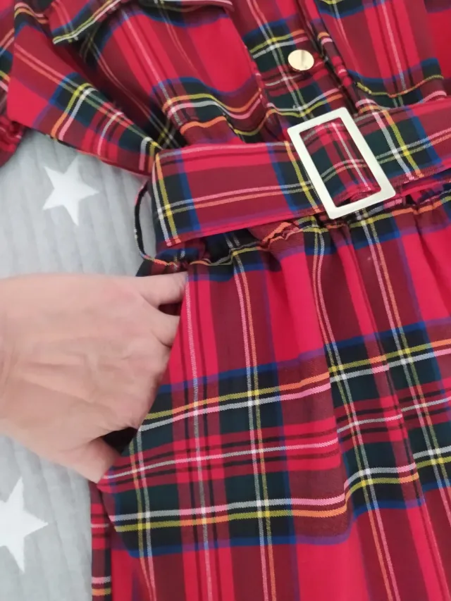 Vestido a cuadros rojo