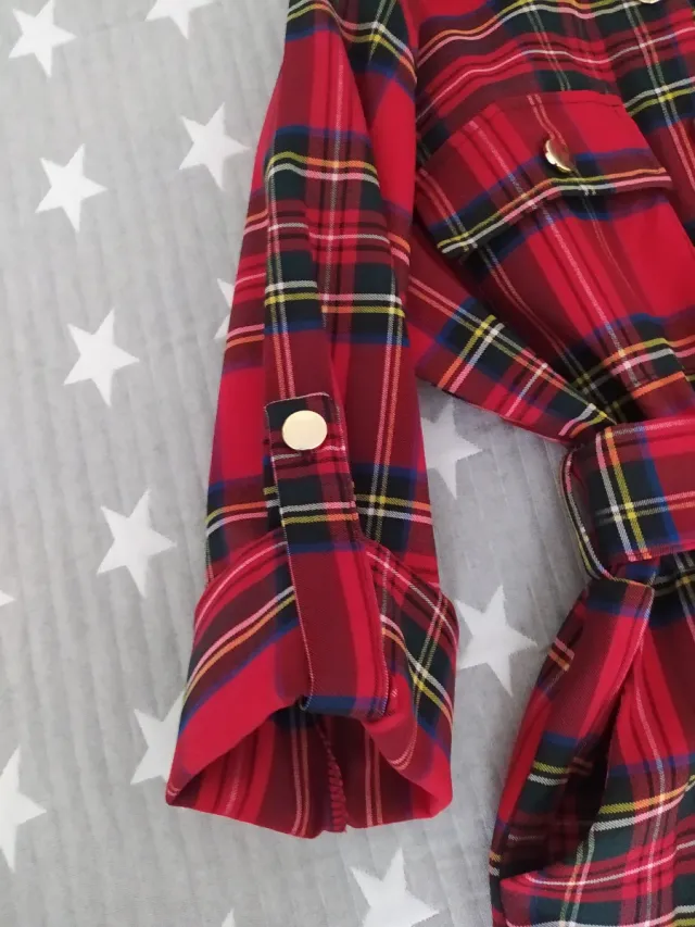 Vestido a cuadros rojo