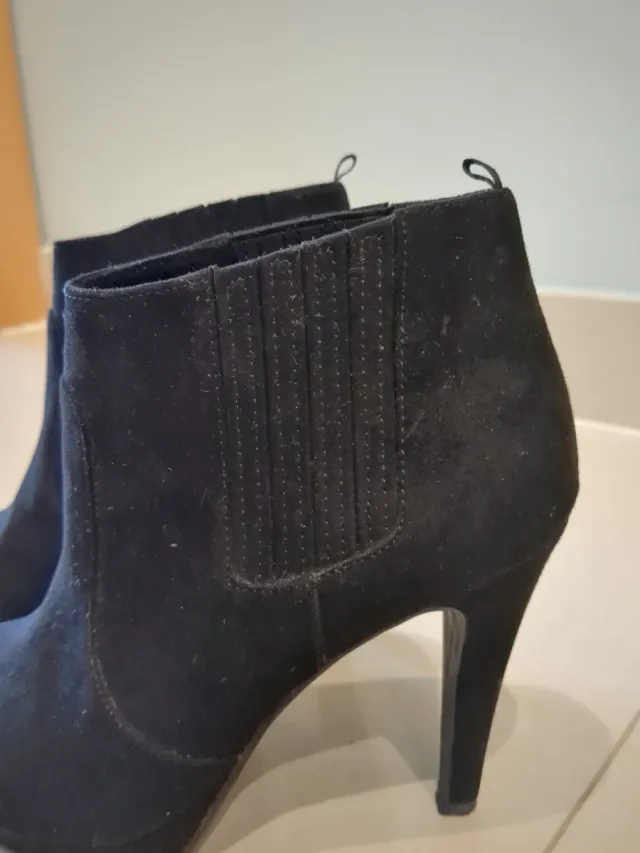 Botines de tacón negros talla 37