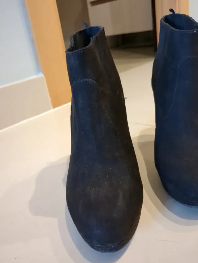 Botines de tacón negros talla 37