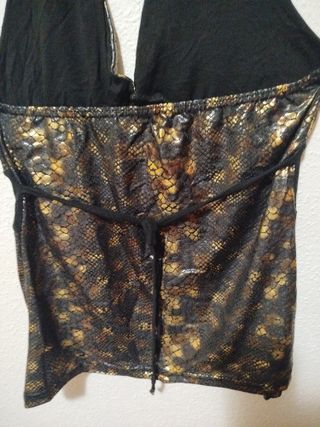 ¡REBAJA FIESTAS! Top lentejuelas negro y dorado
