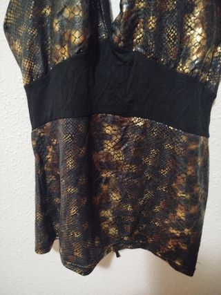 ¡REBAJA FIESTAS! Top lentejuelas negro y dorado
