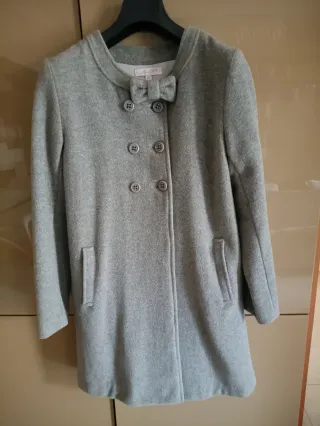 Cappotto ragazza, pura lana, grigio, taglia 16A