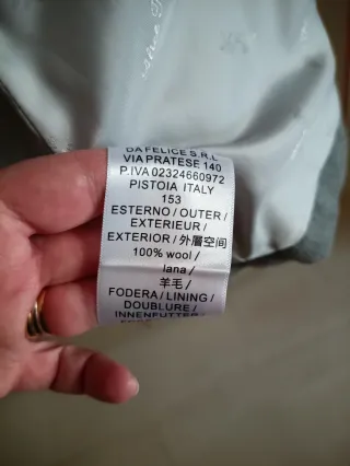 Cappotto ragazza, pura lana, grigio, taglia 16A