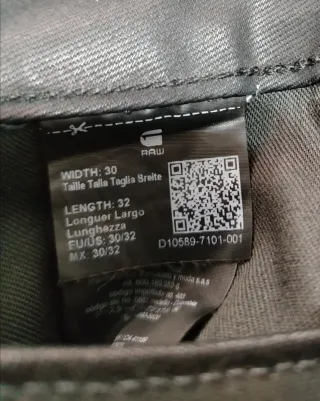Jeans G-Star Raw neri lucidi taglia M
