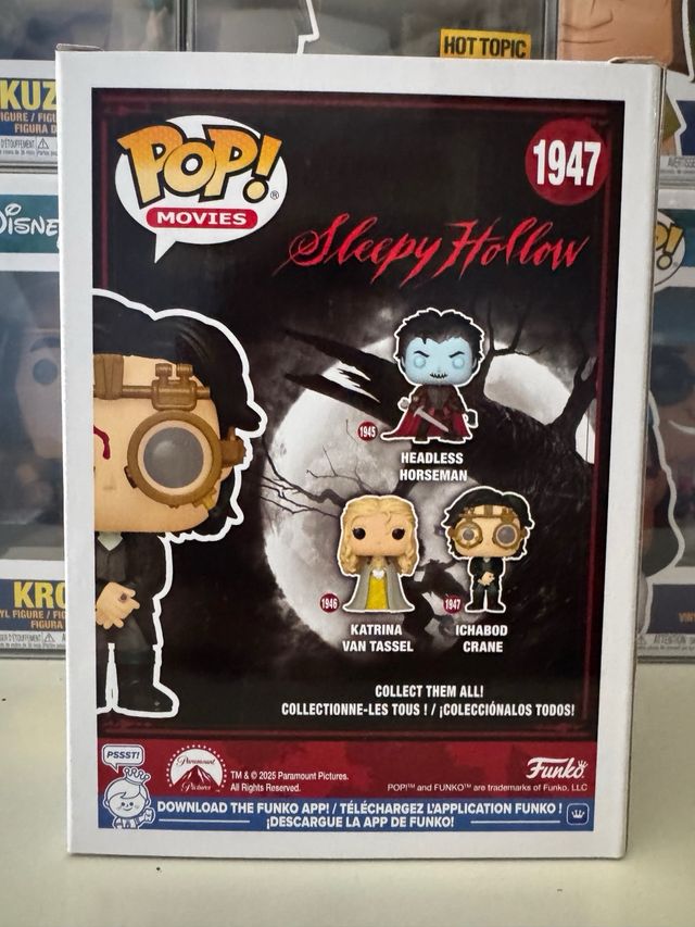 Funko Pop Ichabod Crane Bloody 1947  Sleepy Hollow