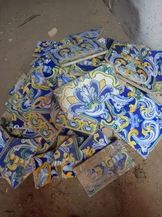 Lote azulejos antiguos de Talavera