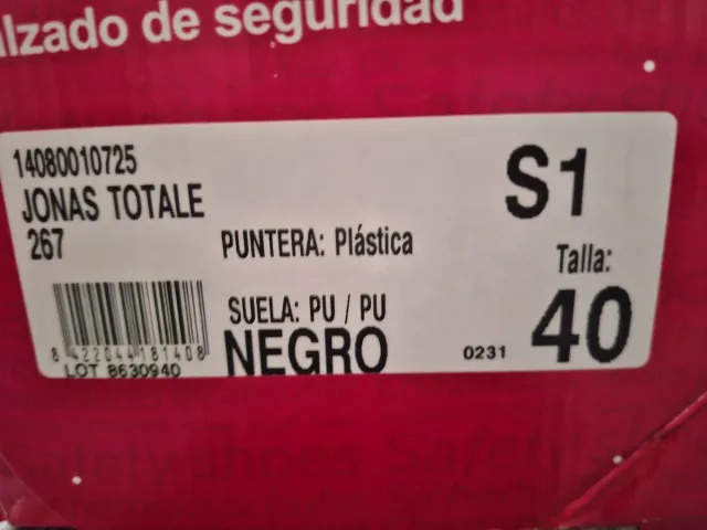 Zapatos de seguridad negros PANTER