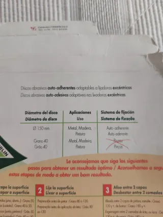 Discos Abrasivos Leroy Merlin 150mm Grano 40