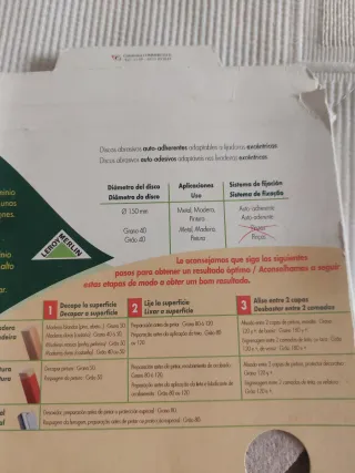 Discos Abrasivos Leroy Merlin 150mm Grano 40