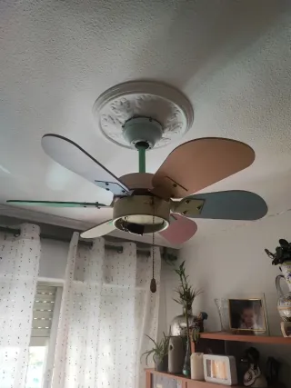 Lámpara Ventilador Techo Multicolor