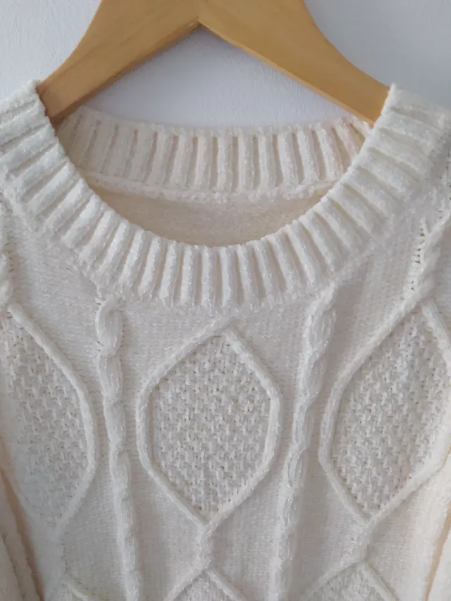 Jersey suave beige talla única