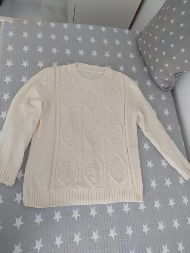 Jersey suave beige talla única